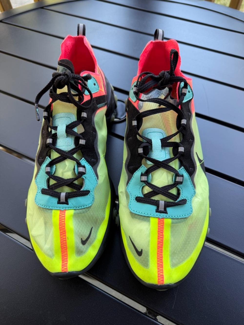 Nike React Element 87 Hyper Fusion Volt Pink Aurora AQ1090-700 men’s sneakers